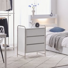 모노 인테리어 콘솔 600 3단 서랍장 방문설치, 화이트