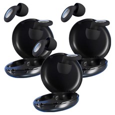 舒適生活 矽膠睡眠耳塞 黑色, 2入, 3個