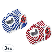 블럭마트 강아지 생리팬티 랜덤 발송, 중형, 2개입, 3세트