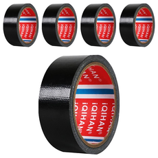 DADA 高黏度強力布膠帶 40mm*20m 雙面膠帶 0.26mm, 黑色, 5個