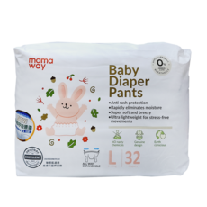 mama way 媽媽餵 褲型一拉褲 8~13kg, 大型(L), 32片
