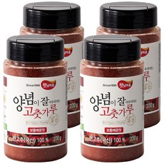 햇님마을 양념이 잘 어우러지는 국산 고춧가루 보통매운맛, 200g, 4개