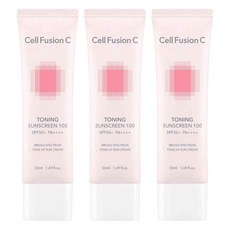 셀퓨전씨 파데 프리 토닝 썬스크린 100 SPF50+ PA++++, 50ml, 3개