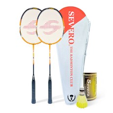 Severo 羽球拍 POWER100 2入 + 羽毛球 2入, 1套