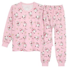 프리미에팜 아동용 포차코 피치 기모 9부 실내복 상하의 세트