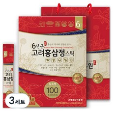 KOREA PREMIUM REDJINSENG 韓國產6年紅蔘萃取飲 100條入+提袋, 1kg, 3組