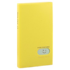 포카바인더 대용량 투톤 스마일 콜렉트북, 옐로우, 120매