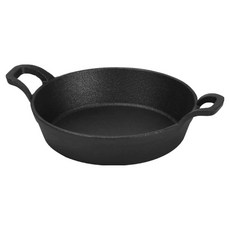 珍珠金屬IH適用雙耳圓形煎鍋 可進烤箱 HB-6108 鑄鐵, 18cm, 1個