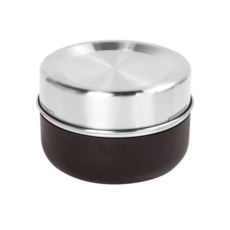 KOM 一器盒成 可微波不鏽鋼便當盒, 珍珠黑, 1個