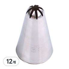 三恩 30號圓形星形擠花嘴 小, 單一顏色, 12個