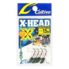 C'ultiva JH 86 X HEAD 彈頭型汲鉤頭 流彈丸 Jighead 子彈型 鉛頭鉤 汲頭鉤 根魚 根釣 歐娜, 4個, 1組