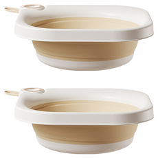 MH家居 韓系兒童洗臉盆, 2個, 米白色