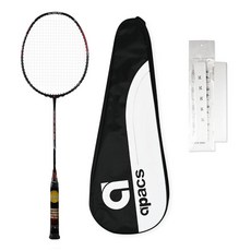 apacs Rakuten Estore Woven Power 選手用編織羽球拍 黑紅銀 + 含穿線 + 球拍套隨機出貨 + 握把布組, 1套, APSR1050