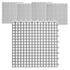 코멧 홈 퍼즐타입 미끄럼 방지매트, 그레이, 5개입
