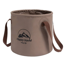 京太陽 手提折疊取水桶 口徑31 x 27cm 0.3kg 20L, 咖啡色, 1個