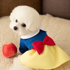 도그토리 백설공주 원피스, 혼합 색상, 1개
