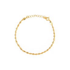 세르쯔 여성용 실버925 트위스트 뱀줄 체인 팔찌