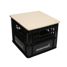 snowowl 多用途牛奶箱 + 木質上蓋, 黑色, 1套, 1層
