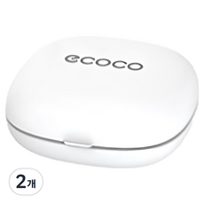 ecoco 意可可 Jeniel 便攜式迷你藥盒 方形圓形 白色, 2個