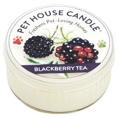 PET HOUSE 室內除臭寵物香氛蠟燭，黑莓茶香, 43g, 1罐