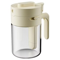 SP SAUCE 兩用式玻璃調味罐 9.5 x 7.4 x 12.8cm 奶油色 218g, 1個, 300ml