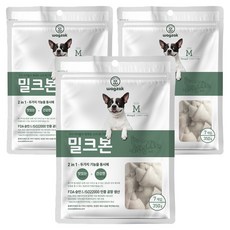 와그작 강아지 밀크본 덴탈껌 M, 타피오카맛, 350g, 3개