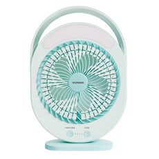 wonder 旺德電通 USB無線DC涼風扇, WH-FU28, 白色 + 藍綠色