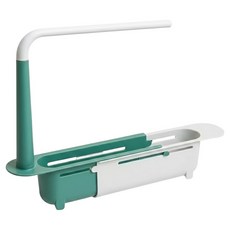 小麥購物 水槽伸縮瀝水架, 1個, 綠色