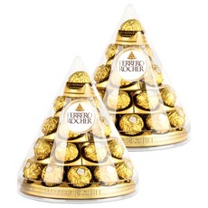 FERRERO ROCHER 金莎 金莎巧克力金字塔型盒 28顆裝, 350g, 2盒