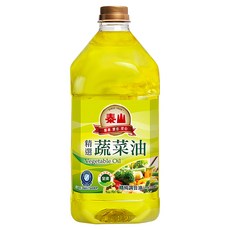 泰山 精選蔬菜油, 全素, 不添加棕櫚油, 3L, 1瓶