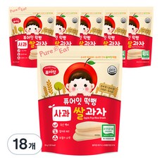 Pure Eat 孩童米餅, 白米蘋果口味, 18包