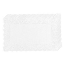 Maket Gamseong 餐飲用長方形蕾絲花邊紙 150入 45 x 32 cm, 1個, 單一顏色
