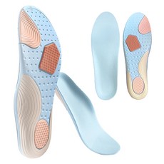 Hanbomnuri O型腿機能性鞋墊 雙腳穿戴組 藍米色, 2套