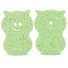 Yecomam 造型沐浴海綿 隨機出貨, 綠色, 2個