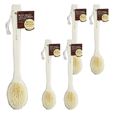 aisen 木柄沐浴澡刷, 白色, 1入, 5支