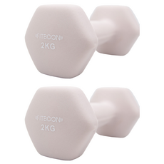 핏분 네오프렌 아령 코랄베이지, 2kg, 2개