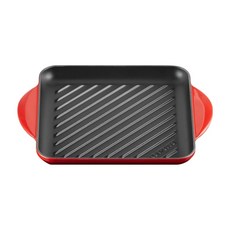 LE CREUSET 雙耳正方鐵烤盤 櫻桃紅 24cm, 1個