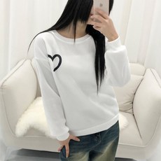 PEONIST 迷你愛心彩色圓領大學T