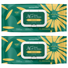 Nurture PRO 天然密碼 銀離子寵物濕紙巾 蘆薈, 2包