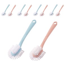 Modern More 圓形運動鞋清潔刷 2入, 粉紅色+藍色, 5套