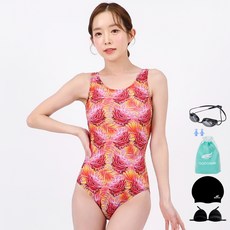 aquatica 女用室內泳衣 + 內襯胸墊 + 防水袋 + 矽膠泳帽 + 矽膠耳塞 + 選手用泳鏡組合 AQA1643