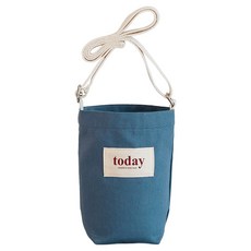 FunnYmade Today 單肩飲料杯提袋, 靛藍色, 1個