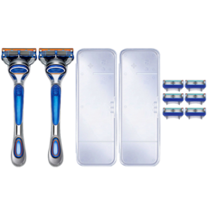 신신살롱 깔끔한 면도 심플 면도기 본품 + 면도날 4p 세트, 2세트