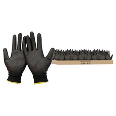 BANGJIASHI PU塗掌工作手套 M, 黑色, 12個