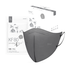 뉴다나온숨 새부리형 쿨마스크 대형 KF80, 50개입, 1개, 진한회색