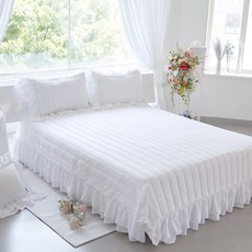 Ryugeumsuk 法式花園絲滑水洗絎縫荷葉邊床罩