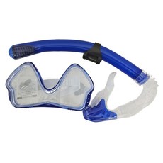 S-SportPlus+ 成人潛水蛙鏡組 孔大 K6002001-01, 藍色 + 透明色, 1組