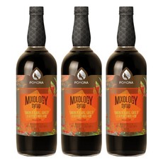 포모나 믹솔로지 스모키얼그레이 시럽, 1L, 3개