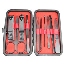 Pipi家居生活 不鏽鋼指甲剪工具10件組, 混合色, 1套