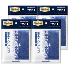 마미손 평판 울스텐 민무늬 강력수세미 랜덤발송, 1개입, 4개